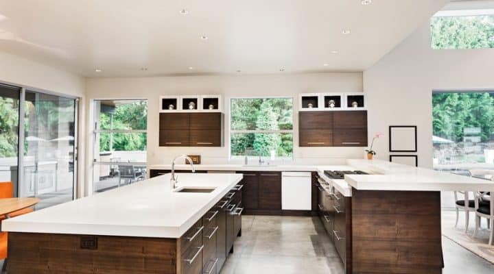 שיש במטבח לאחר התקנה